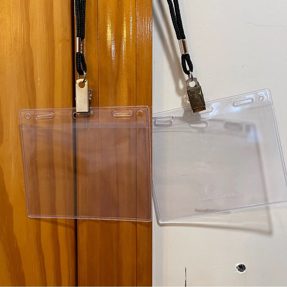 4 brand new unused name tag Lanyards